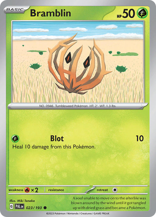 Pokemon TCG Paldea Evolved Single: Bramblin  Reverse Holo (023/193)
