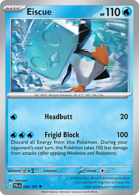 Pokemon TCG Paldea Evolved Single: Eiscue  Reverse Holo (048/193)