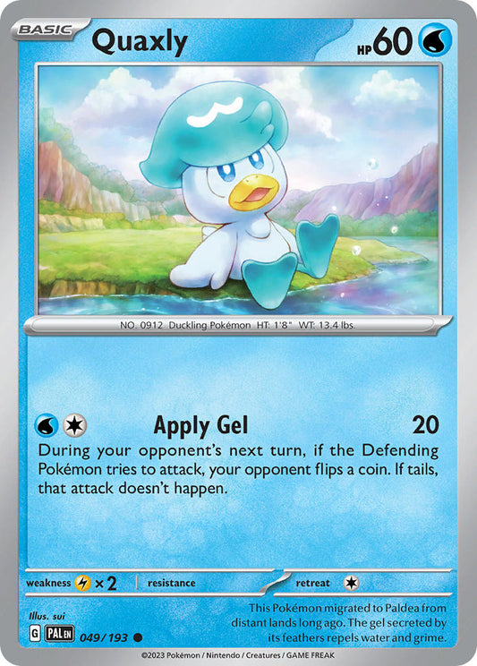 Pokemon TCG Paldea Evolved Single: Quaxly  Non-Holo (049/193)
