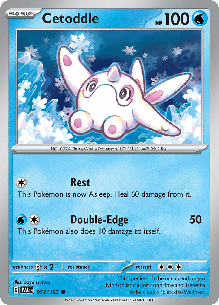 Pokemon TCG Paldea Evolved Single: Cetoddle  Reverse Holo (054/193)