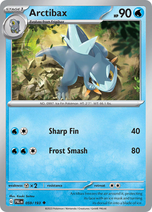 Pokemon TCG Paldea Evolved Single: Arctibax  Reverse Holo (059/193)