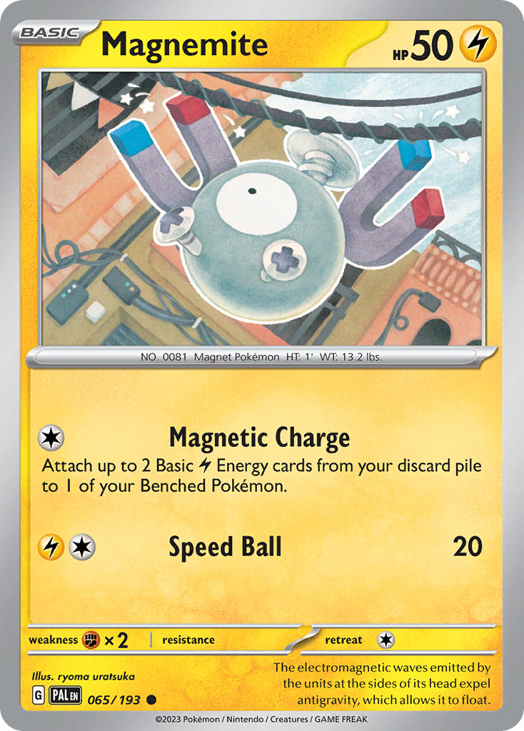Pokemon TCG Paldea Evolved Single: Magnemite  Reverse Holo (065/193)