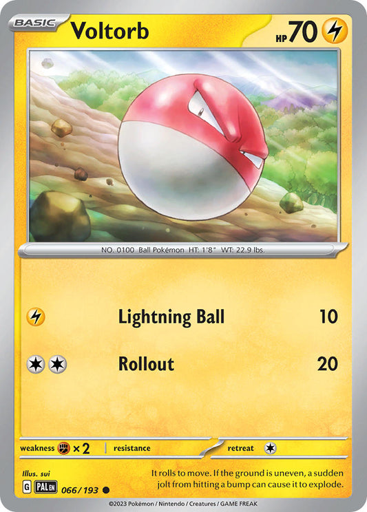 Pokemon TCG Paldea Evolved Single: Voltorb  Reverse Holo (066/193)