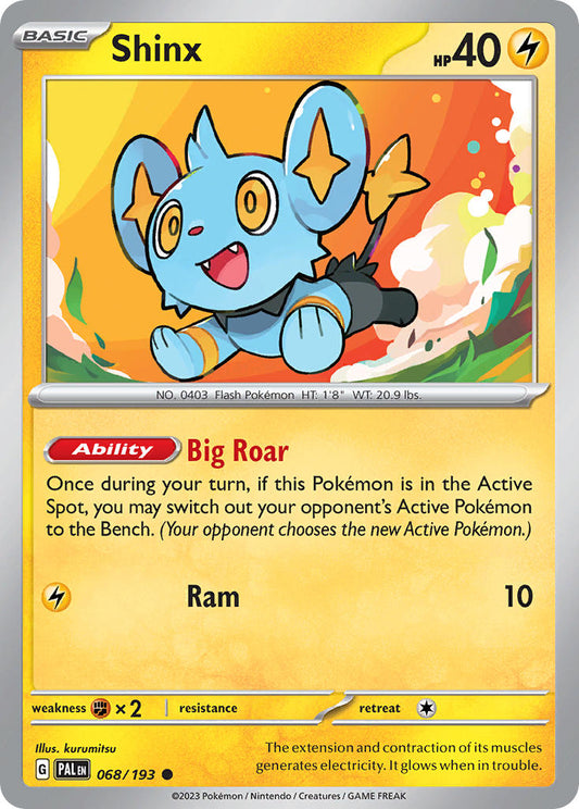 Pokemon TCG Paldea Evolved Single: Shinx  Reverse Holo (068/193)