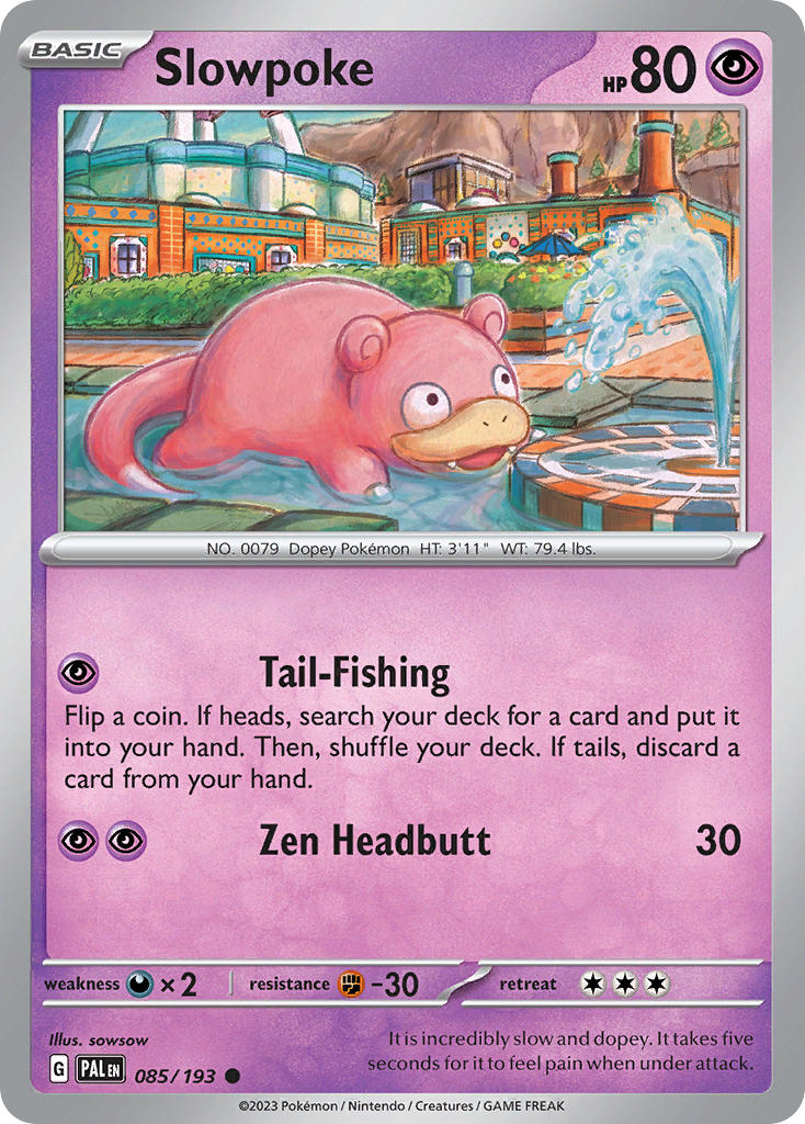 Pokemon TCG Paldea Evolved Single: Slowpoke  Reverse Holo (085/193)