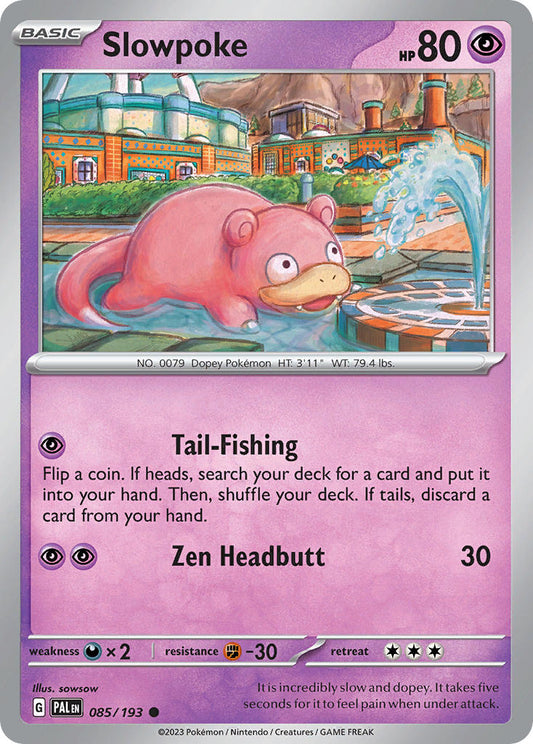Pokemon TCG Paldea Evolved Single: Slowpoke  Reverse Holo (085/193)