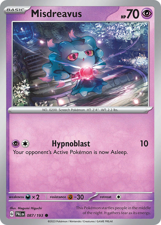 Pokemon TCG Paldea Evolved Single: Misdreavus  Non-Holo (087/193)
