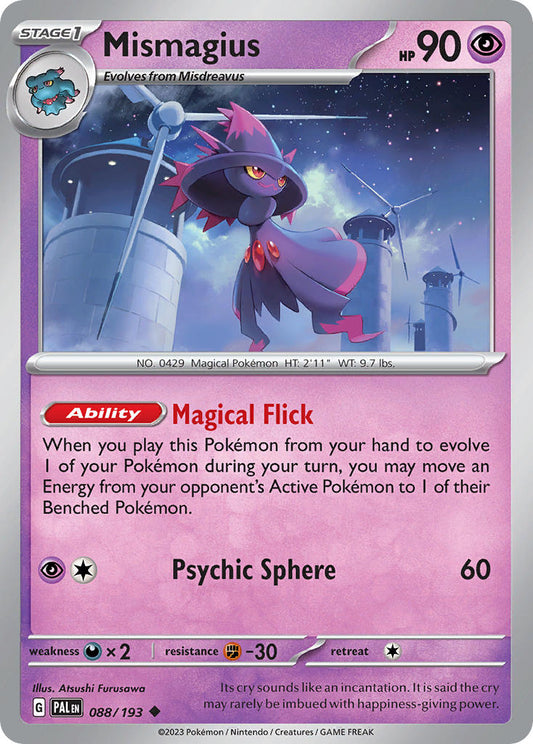Pokemon TCG Paldea Evolved Single: Mismagius  Reverse Holo (088/193)