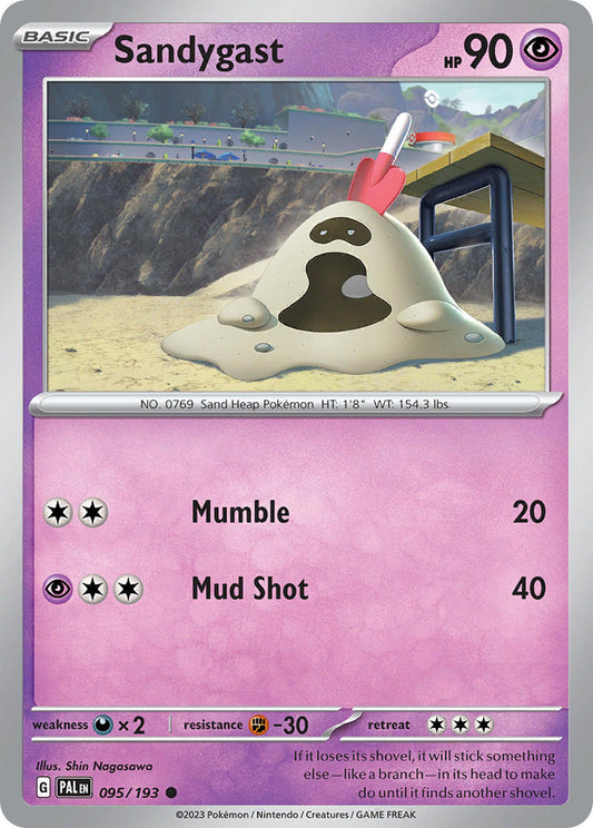 Pokemon TCG Paldea Evolved Single: Sandygast  Reverse Holo (095/193)