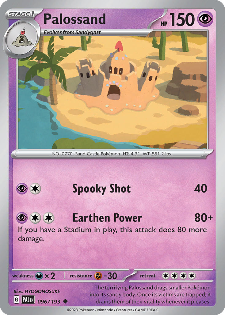 Pokemon TCG Paldea Evolved Single: Palossand  Reverse Holo (096/193)