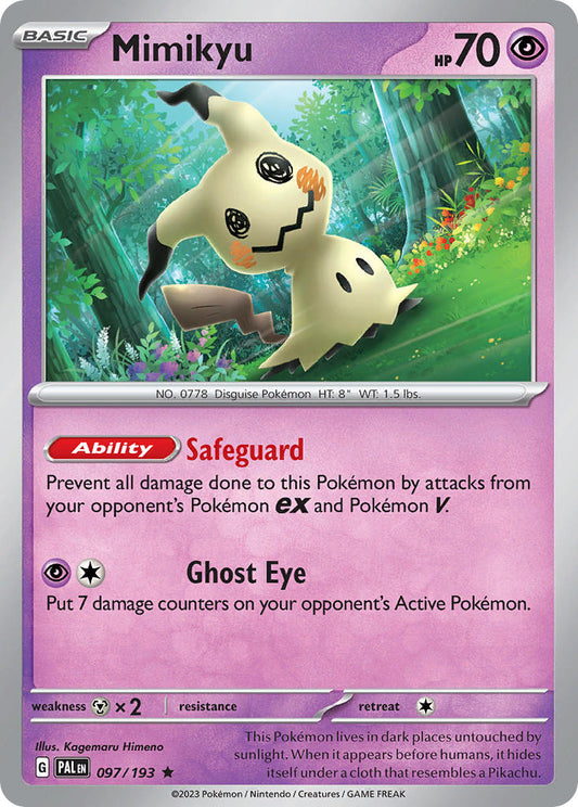 Pokemon TCG Paldea Evolved Single: Mimikyu  Holo (097/193)