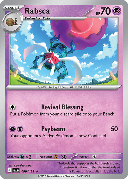 Pokemon TCG Paldea Evolved Single: Rabsca  Reverse Holo (099/193)