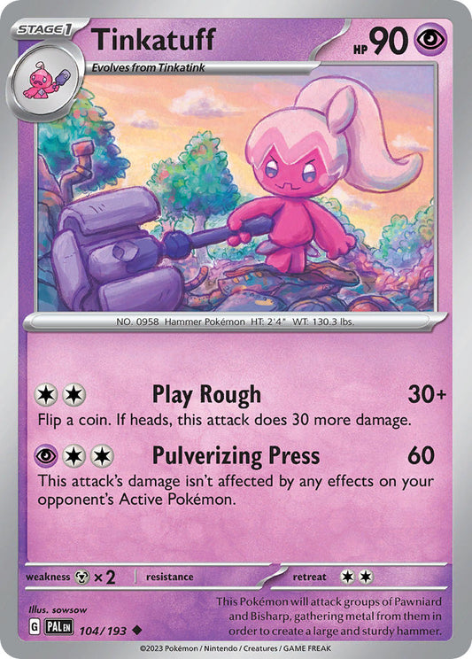 Pokemon TCG Paldea Evolved Single: Tinkatuff  Reverse Holo (104/193)