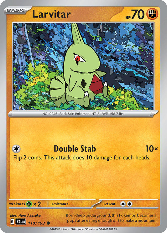 Pokemon TCG Paldea Evolved Single: Larvitar  Non-Holo (110/193)
