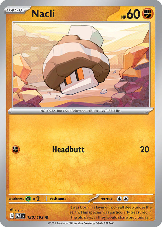 Pokemon TCG Paldea Evolved Single: Nacli  Non-Holo (120/193)