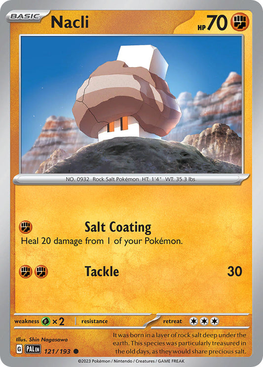 Pokemon TCG Paldea Evolved Single: Nacli  Non-Holo (121/193)