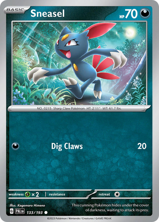 Pokemon TCG Paldea Evolved Single: Sneasel  Reverse Holo (133/193)