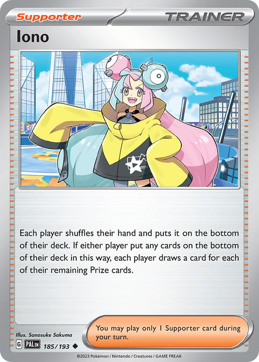 Pokemon TCG Paldea Evolved Single: Iono Non-Holo (185/193)