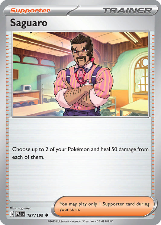Pokemon TCG Paldea Evolved Single: Saguaro Reverse Holo (187/193)