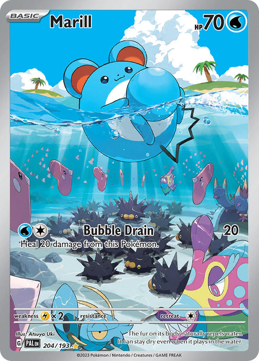 Pokemon TCG Paldea Evolved Single: Marill  Holo (204/193)