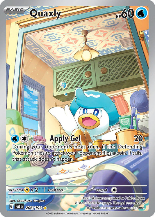 Pokemon TCG Paldea Evolved Single: Quaxly  Holo (206/193)