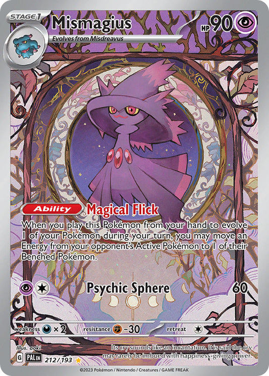 Pokemon TCG Paldea Evolved Single: Mismagius  Holo (212/193)