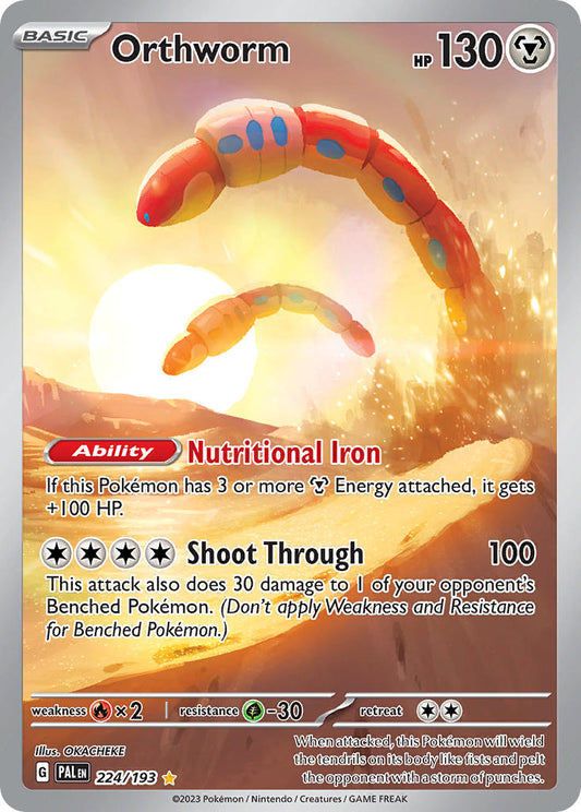 Pokemon TCG Paldea Evolved Single: Orthworm  Holo (224/193)