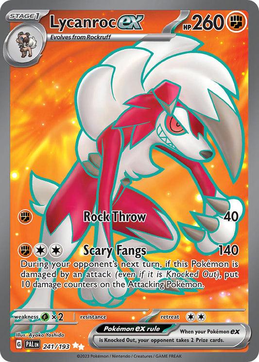 Pokemon TCG Paldea Evolved Single: Lycanroc ex  Holo (241/193)