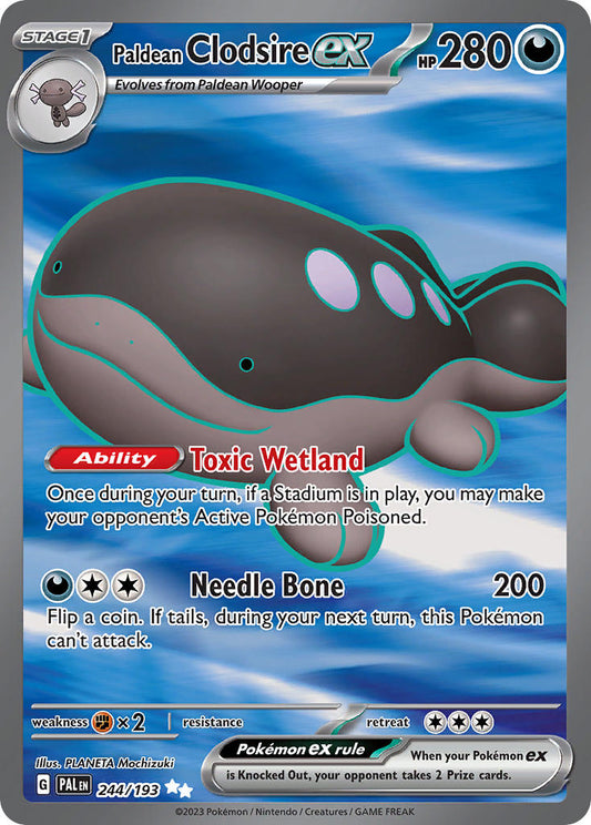 Pokemon TCG Paldea Evolved Single: Paldean Clodsire ex  Holo (244/193)