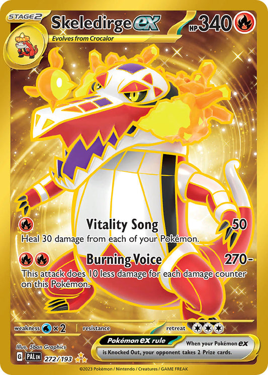 Pokemon TCG Paldea Evolved Single: Skeledirge ex  Holo (272/193)