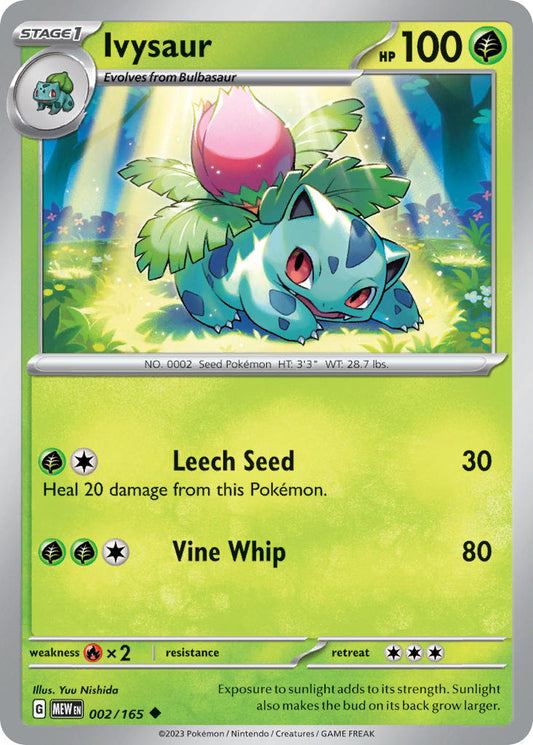 (002/165) Pokemon TCG 151 Single: Ivysaur  Reverse Holo Uncommon