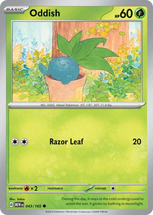 (043/165) Pokemon TCG 151 Single: Oddish   Common