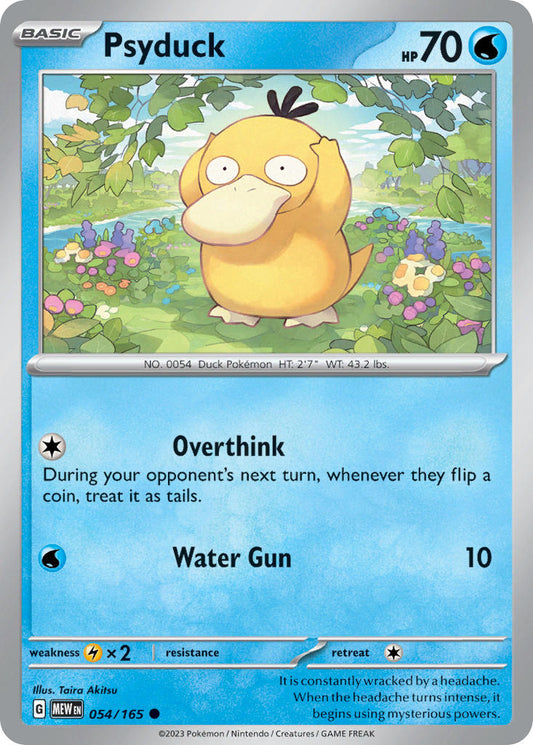 (054/165) Pokemon TCG 151 Single: Psyduck   Common