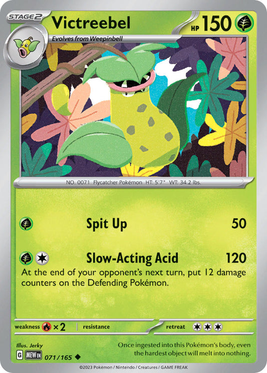 (071/165) Pokemon TCG 151 Single: Victreebel  Reverse Holo Uncommon