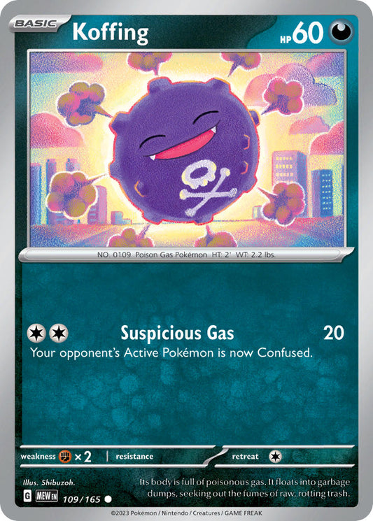 (109/165) Pokemon TCG 151 Single: Koffing   Common