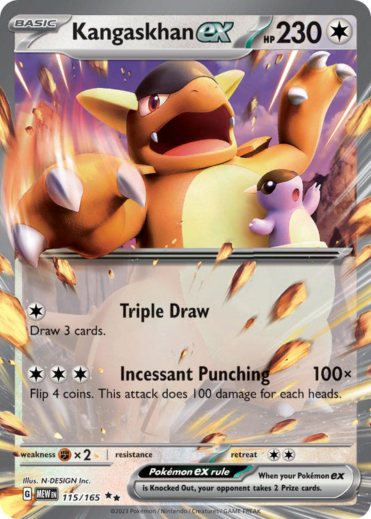 (115/165) Pokemon TCG 151 Single: Kangaskhan ex   Double Rare
