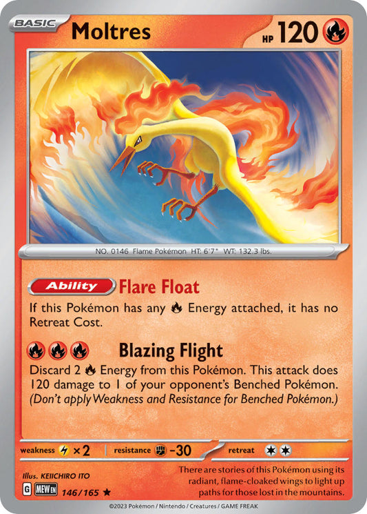 (146/165) Pokemon TCG 151 Single: Moltres   Rare