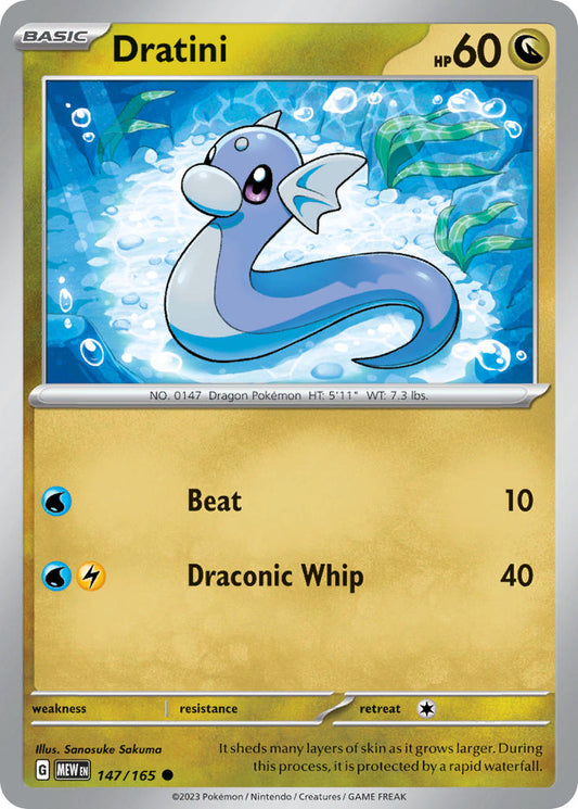 (147/165) Pokemon TCG 151 Single: Dratini   Common
