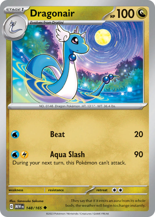 (148/165) Pokemon TCG 151 Single: Dragonair   Uncommon