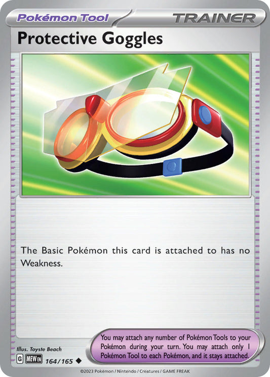 (164/165) Pokemon TCG 151 Single: Protective Goggles  Uncommon