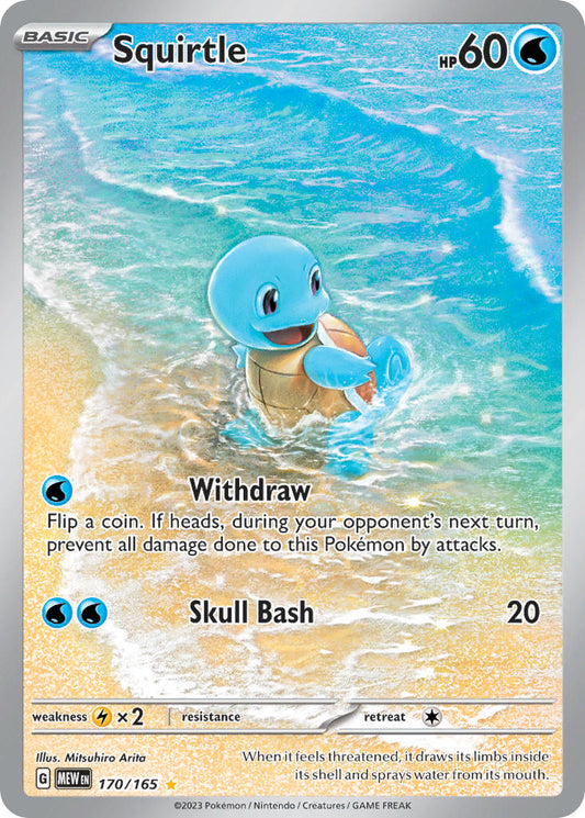 (170/165) Pokemon TCG 151 Single: Squirtle   Illustration Rare