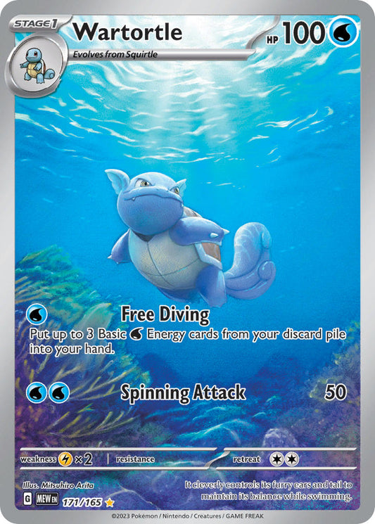 (171/165) Pokemon TCG 151 Single: Wartortle   Illustration Rare