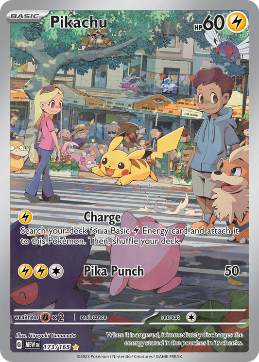 (173/165) Pokemon TCG 151 Single: Pikachu   Illustration Rare