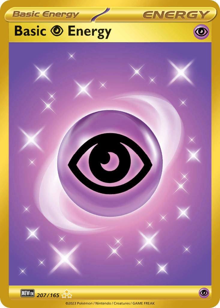 (207/165) Pokemon TCG 151 Single: Psychic Energy  Secret Rare