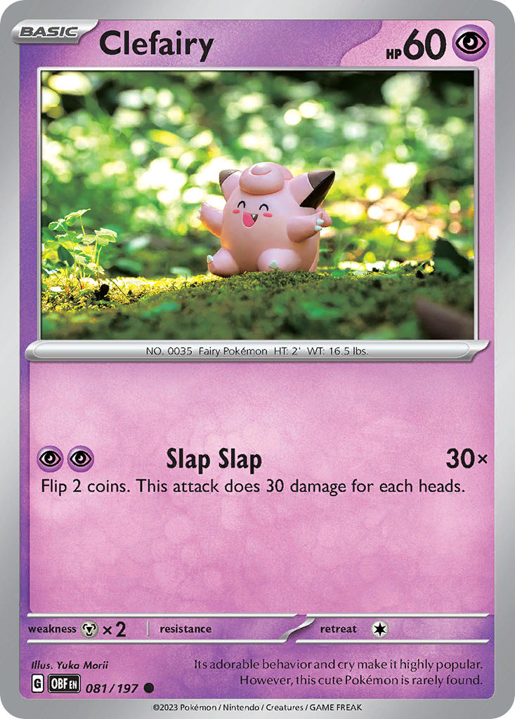 (081/197) Pokemon TCG Obsidian Flames Single: Clefairy  Reverse Holo Common