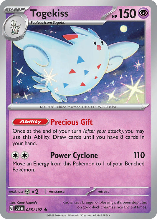(085/197) Pokemon TCG Obsidian Flames Single: Togekiss   Rare