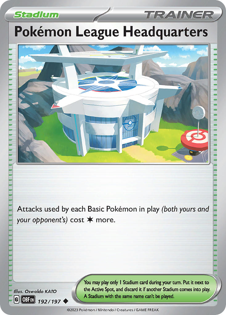 (192/197) Pokemon TCG Obsidian Flames Single: Pok���mon League Headquarters Reverse Holo Uncommon