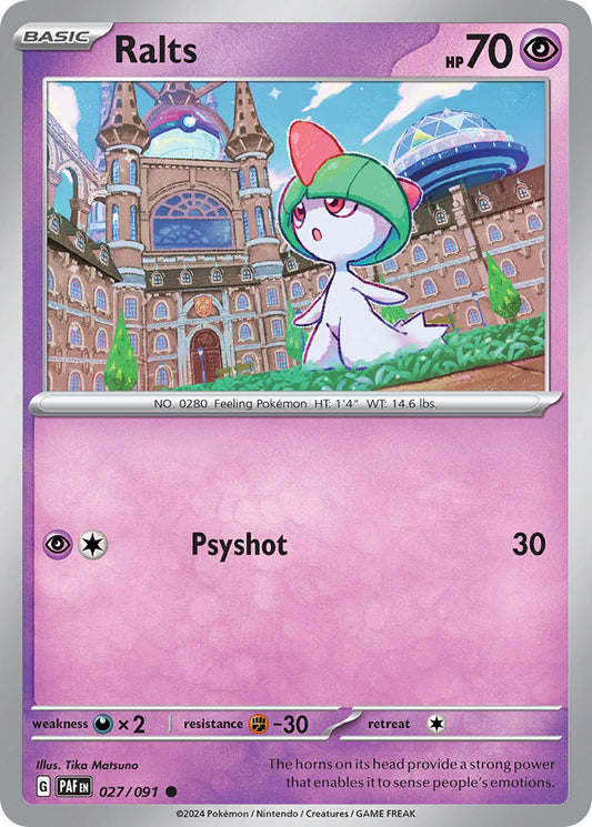 (027/091) Pokemon TCG Paldean Fates Single: Ralts   Common