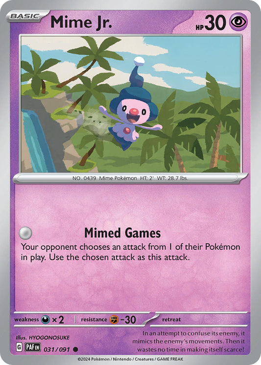 (031/091) Pokemon TCG Paldean Fates Single: Mime Jr.   Common