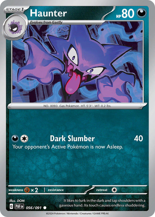 (056/091) Pokemon TCG Paldean Fates Single: Haunter  Reverse Holo Common